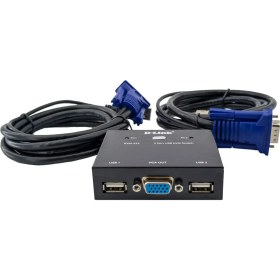 تصویر سوئیچ کی وی ام مدل 222 دی لینک دو پورت (kvm222-2port-dlink)