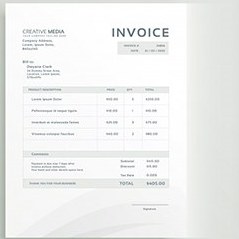 تصویر فاکتور و صورتحساب چند منظوره – Clean invoice template 