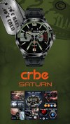 تصویر ساعت هوشمند کربی مدل SATURN با صفحه دایره‌ای و بند سیلیکونی 