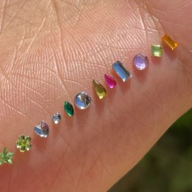 تصویر پک نگین رنگی طرحدار 12 رنگ کد J127 