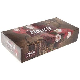 تصویر دستمال کاغذی جعبه ای 100 برگ دولا سفید طرح طراوت نانسی 02-طرح عطر خاطرات Nancy 100 Paper Tissue