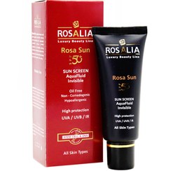 تصویر کرم ضد آفتاب SPF50 رزالیا مناسب انواع پوست بی رنگ Rosalia Sunscreen Cream For all Skin- without color