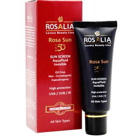 تصویر کرم ضد آفتاب بی رنگ مدل Rosa Sun با SPF50 حجم 40 میلی لیتر رزالیا ا Rosalia Rosa Sun SPF 50 Invisible Sunscreen Cream 40ml Rosalia Rosa Sun SPF 50 Invisible Sunscreen Cream 40ml