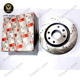 تصویر دیسک ترمز جلو فردو ایتالیا سوراخدار تیپ پنجی 207 و 206 Front wheel brake disc 206