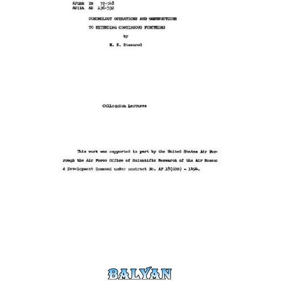 خرید و قیمت دانلود کتاب Cohomology operations and obstructions to