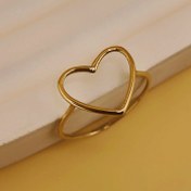 تصویر انگشتر طلا طرح قلب 