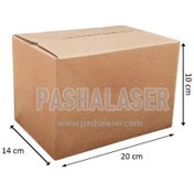 تصویر کارتن پستی سایز دو، سه لایه ساده بدون چاپ(بسته 20 تایی) 