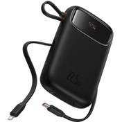 تصویر پاور بانک 22.5 وات باسئوس مدل QPow2 Dual Cable ظرفیت 10000 میلی آمپر ساعت Baseus QPow2 Dual Cable 22.5W 10000mAh