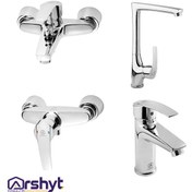 تصویر ست شیرآلات قهرمان مدل بهادر طلایی مات 