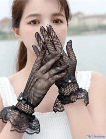 تصویر دستکش زنبوری لب توری زنانه 