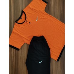 تصویر تیشرت شلوارک پسرانه نایکی دارای رنگبندی(A6592) تیشرت شلوارک پسرانه نایکی یاسی، نارنجی، سبز پاستیلی