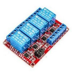 تصویر ماژول رله 12 ولت چهار کاناله 