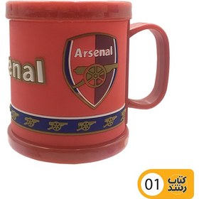 تصویر لیوان دسته دار کودک طرح برجسته سایز متوسط 