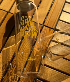 تصویر بطری پیرکس درب چوبی یونیک - smail 