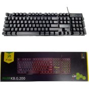 تصویر کیبورد پی نت مدل KB-200 با حروف فارسی P-net KB-200 Keyboard With Persian Letters