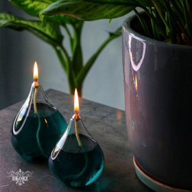 تصویر شمع روغنی مدل اشکی Teardrop oil candles