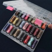 تصویر جعبه خیاطی شفاف ۳۶ خانه مدل درب دار 