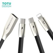 تصویر کابل سه کاره توتو TOTU LI003 Zinc Alloy USB Cable به طول 150 سانتی متر 