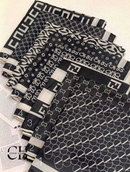 تصویر روسری حریر دستدوز طرحدار کد r2 