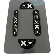 تصویر خرید پد اسکیت شیشه‌ای برای کف موس Logitech MX Master 3 و 3S - طرح X سیاه 