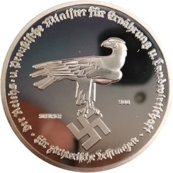 تصویر سکه یادبود المان نازی نقش عقاب ابکاری نقره 