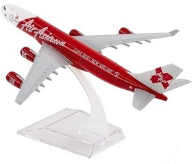 تصویر ماکت هواپیما ایرباس 340 ایر اسیا | Airplane Model 16cm Airbus A340 Airasia 