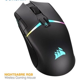 تصویر ماوس بی سیم گیمینگ کورسیر مدل NIGHTSABRE RGB Corsair NIGHTSABRE WIRELESS RGB Gaming Mouse