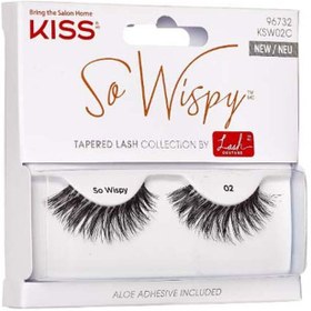 تصویر مجموعه مژه‌های باریک و لطیف سیاه برند kiss So Wispy Tapered Lash Collection Black