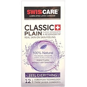 تصویر کاندوم سوئیس کر مدل کلاسیک Classic Plain Swiss Care Condom