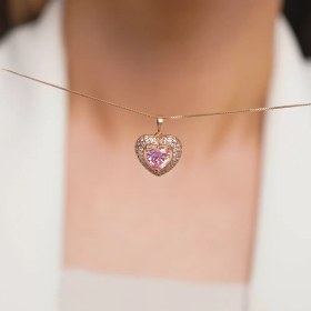 تصویر پلاک قلب نگین دار Xuping 