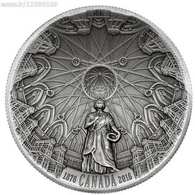 تصویر زیر قیمت رسمی / سکه محدب کتابخانه پارلمان کانادا ! 