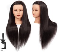 تصویر کله مانکن آموزش کوتاهی مو با پایه اتصال به میز 