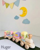 تصویر قطار چوبی پاستیلی 