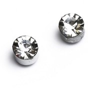 تصویر پرسینگ گوش استیل مگنتی نگین دار 