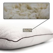 تصویر بالش پر ۵۰ در۷۰ با رویه کتان ۱۰۰٪ نخ ا Cotton feather pillow Cotton feather pillow