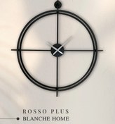 تصویر ساعت دیواری فلزی لوتوس مدل روسو پلاس قطر ۸۰ 