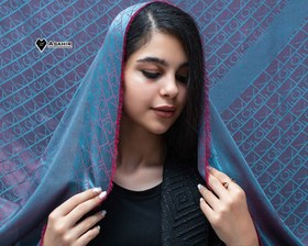 تصویر روسری ژاکارد عمده لمه دار نخ ابریشم 