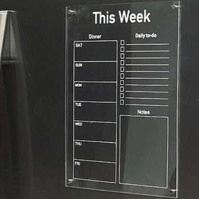 تصویر پلنر پلکسی شفاف با پایه چوبی سایز A4 Plexiglas planer with a wooden base