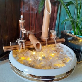 تصویر آبنما رومیزی دکوری بامبو مدل هدیه 