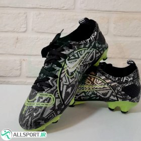 تصویر کفش فوتبال سایز کوچک نایک مرکوریال طرح اصلی Nike Mercurial Black Green 