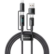 تصویر کابل شارژ ۴ کاره مک دودو مدل CA-199 طول ۱.۲ متر توان ۶۰ وات 