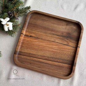 تصویر سینی مربع چوبی 