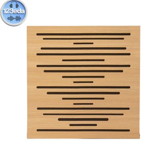 تصویر پنل آکوستیک جاذب صدا مدل ویو وود - 60*60 / بیاز Wave Wood Aoustic Sound Absorbing Panel