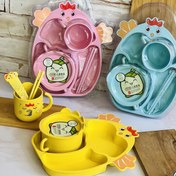 تصویر ست غذاخوری 8 تکه کودک بامبو جوجه 