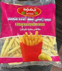 تصویر سیب زمینی 800گرمی نیمه آماده منجمد 