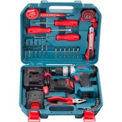 تصویر کیت دریل شارژی  33 پارچه رونیکس دو باتری مدل RS-8615 Cordless Drill Set Ronix RS-8615