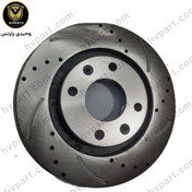 تصویر دیسک ترمز جلو فردو ایتالیا سوراخدار تیپ پنجی 207 و 206 Front wheel brake disc 206