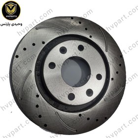 تصویر دیسک ترمز جلو فردو ایتالیا سوراخدار تیپ پنجی 207 و 206 Front wheel brake disc 206