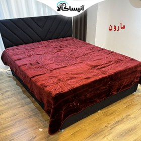 تصویر پتو نرمینه بافت مدل سوپرنرمینه برجسته دونفره سایز 240×220 سانتی متر 