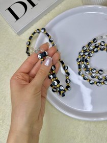 تصویر بندعینک سفید مشکی کد۱۲۸ 